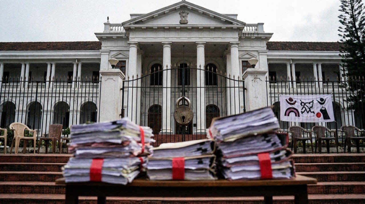 Kerala state secretariat building representing the CAG report on the state's Rs 4.85 lakh crore debt burden