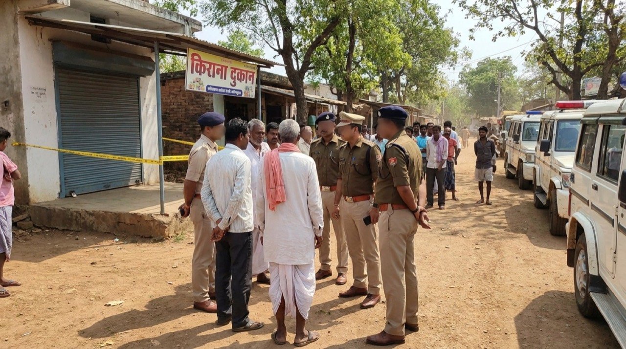 Police investigation in Balodabazar district, Chhattisgarh, after the arrest of a shopkeeper in an alleged serial poisoning case