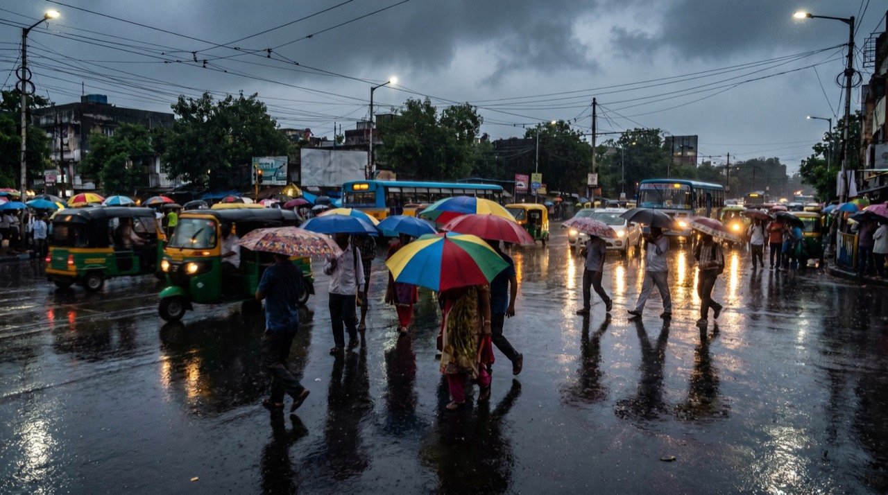 Illustrative image for the story: Rain Brings Relief to Delhi-NCR After an Early, Intense Heat Season