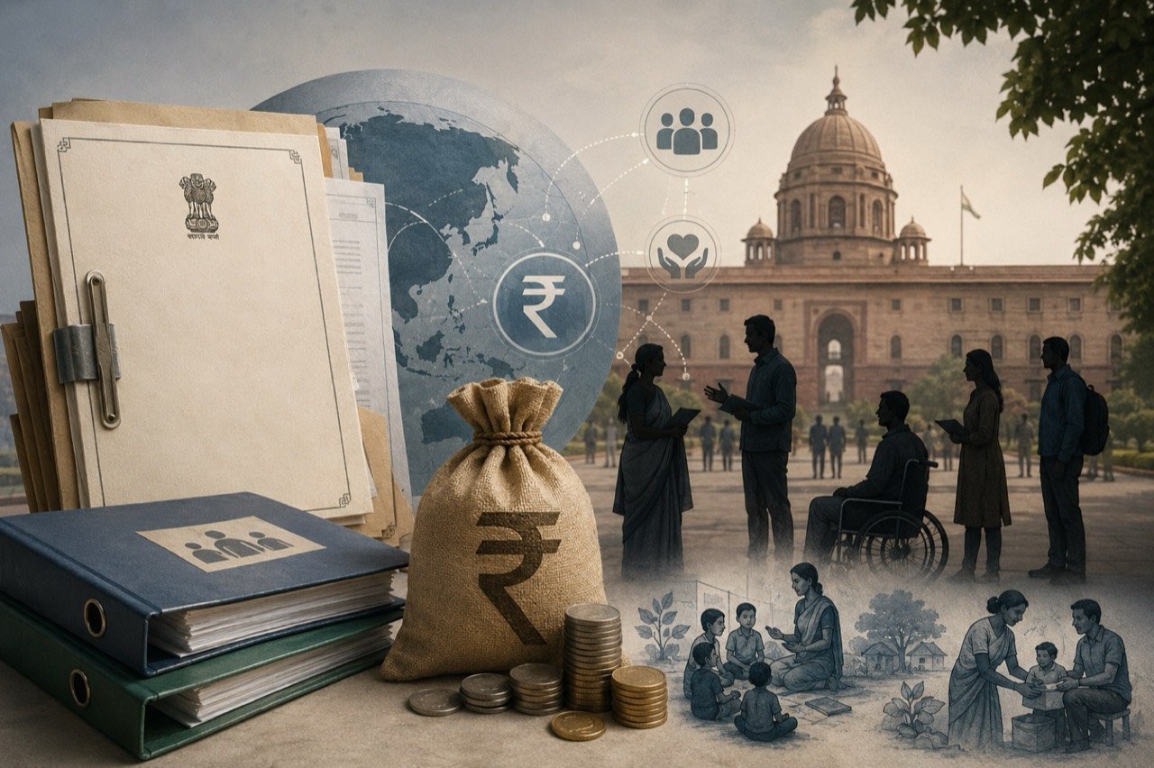 Government policy documents and NGO compliance paperwork representing amended FCRA foreign funding rules