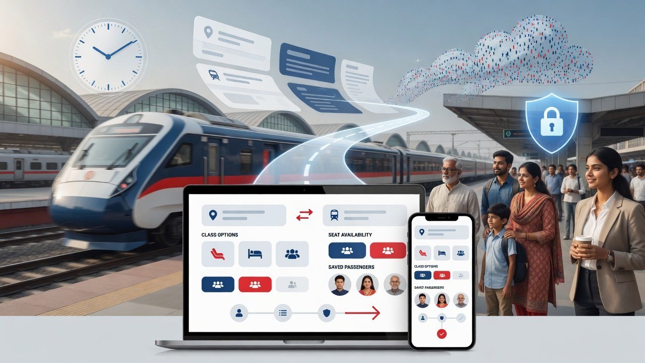 Illustrative image for the story: IRCTC Launches Redesigned Beta Website With Fewer Steps, Cleaner Screens and Faster Booking Goals