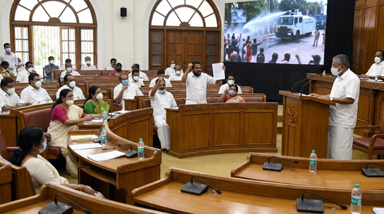 Kerala Assembly debate over alleged contaminated water used in police water cannons against student protesters