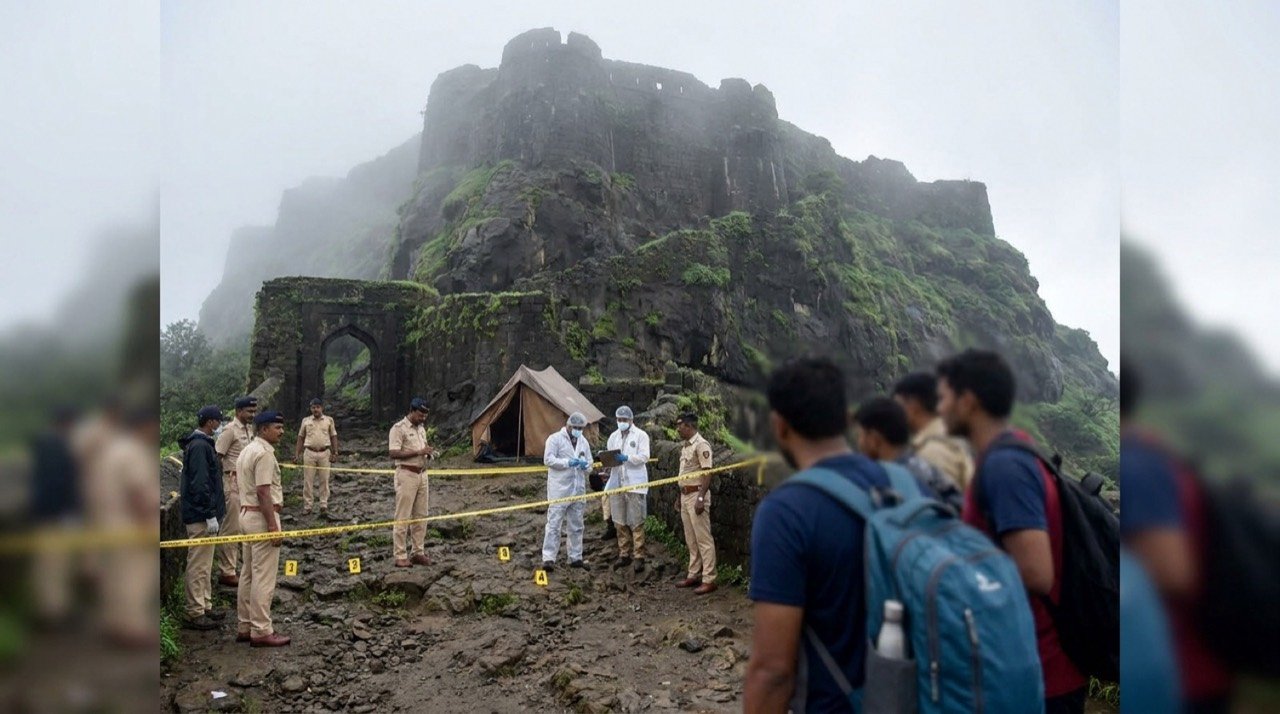 Lohagad Fort near Pune, a popular trekking site at the centre of a murder investigation