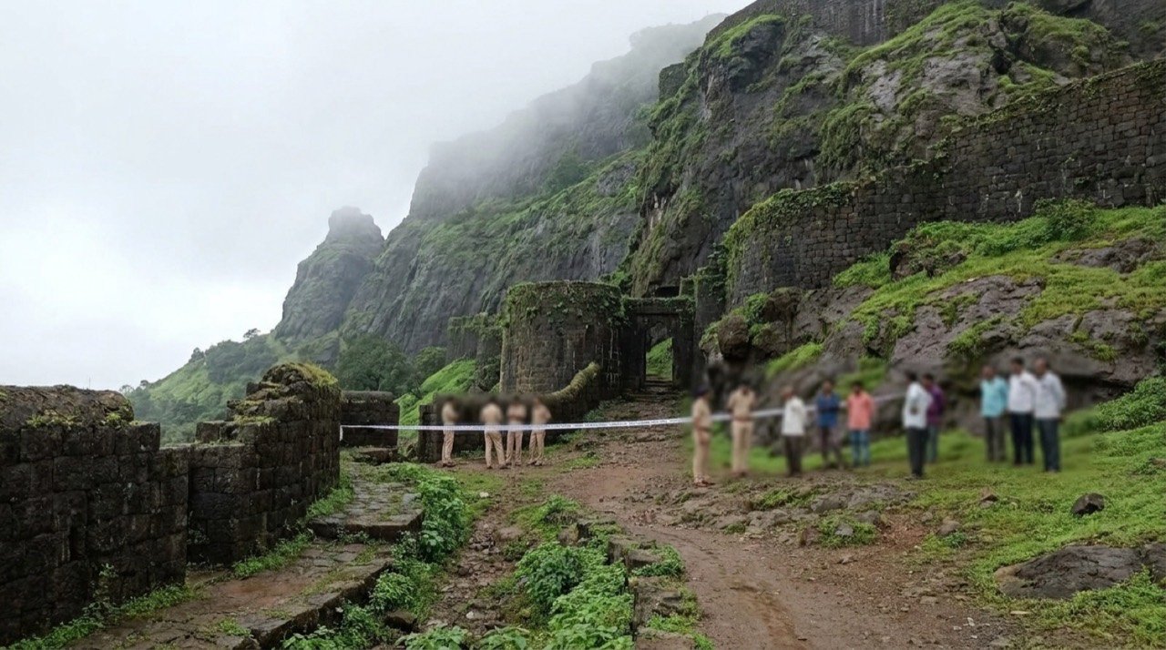 View of Lohagad Fort near Pune where businessman Ketan Agrawal died, now under a murder investigation