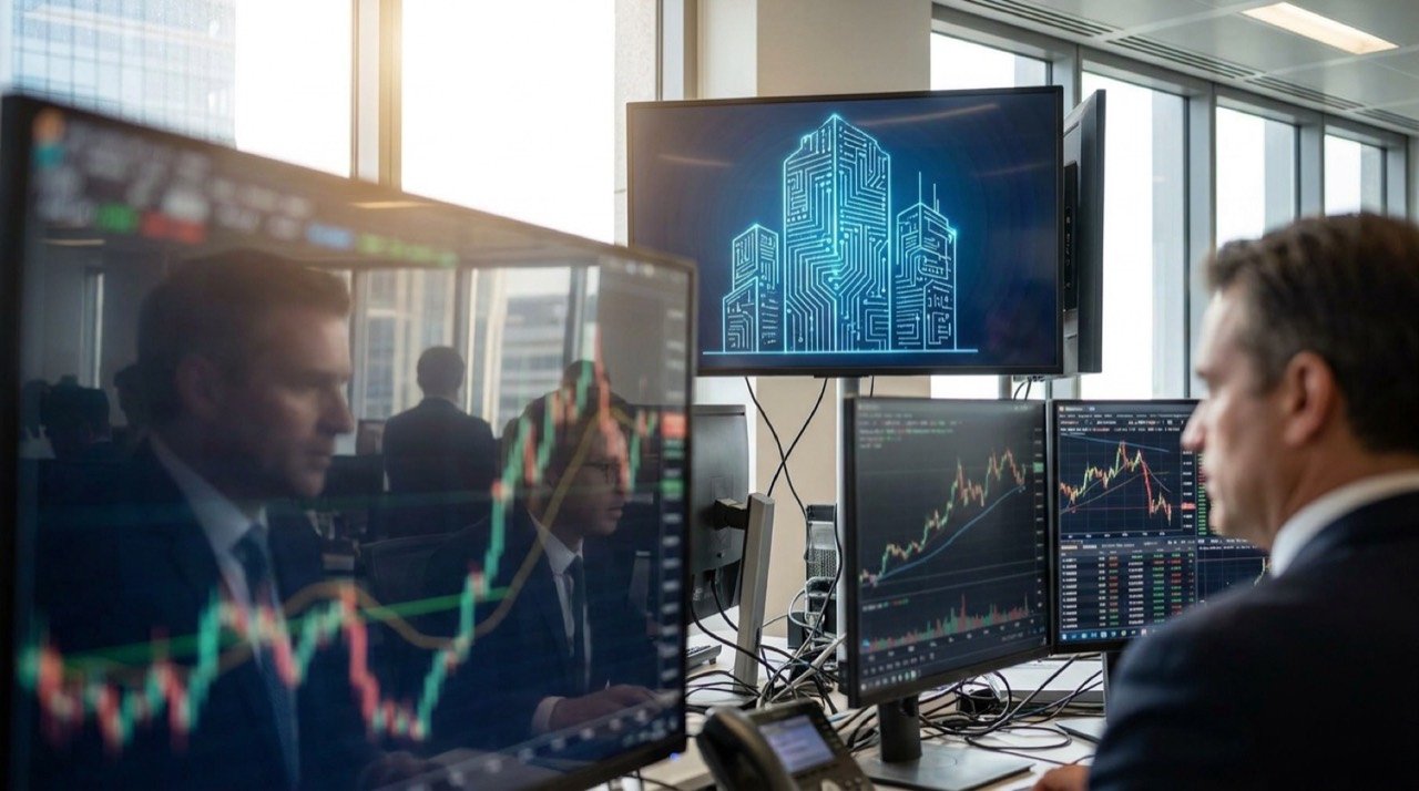 Stock market trading screens illustrating SEBI's proposed technology-rule overhaul and Direct Market Access